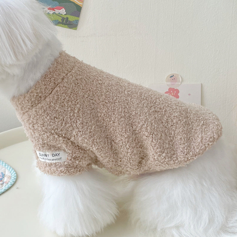 Double-sided Cloud Velvet Thickened Pet Puppy Cat Clothes