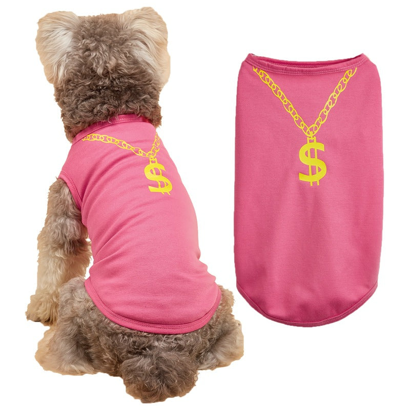 Thin Summer Dog Vest Necklace Dog Pet Clothes