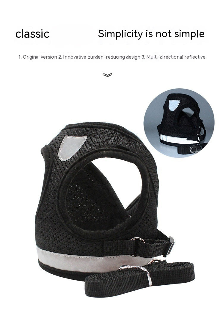 Dog Breast Strap Vest Reflective Hand Holding Rope Breathable Pet Supplies Wholesale
