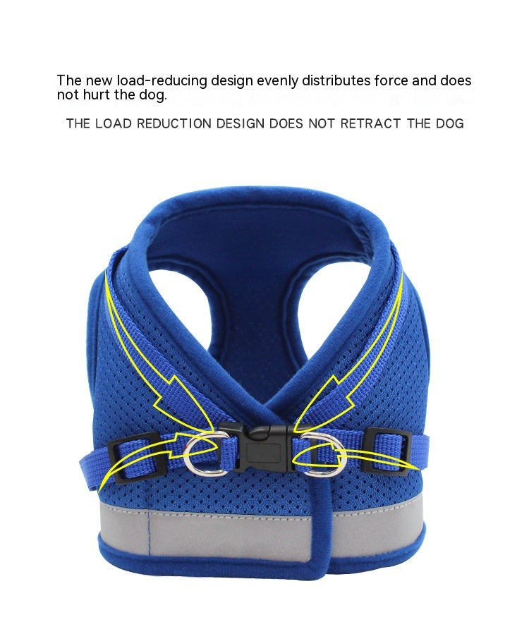 Dog Breast Strap Vest Reflective Hand Holding Rope Breathable Pet Supplies Wholesale