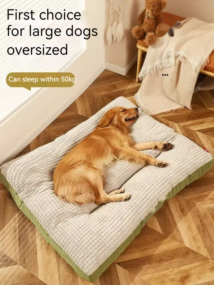 Dog Mat Winter Warm Fully Removable And Washable Pet Large Bed Kennel Four Seasons Universal Mattress