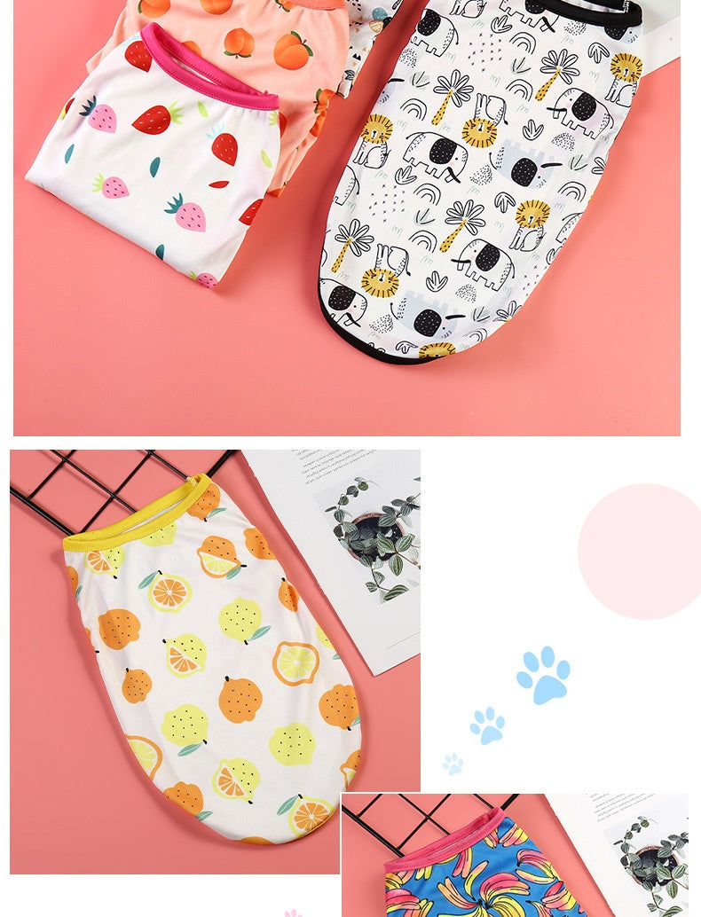 Pet Vest Printed Thin Breathable Small Dog
