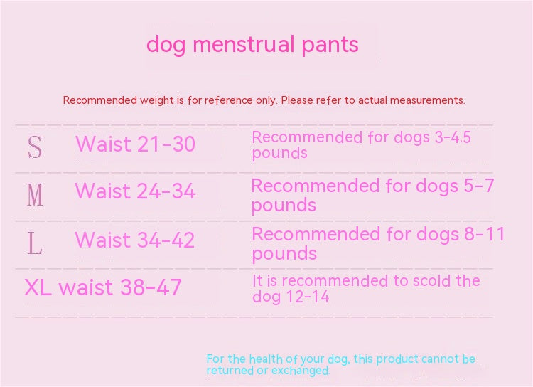 Pet Bichon Poodle Female Canine Menstrual Panties