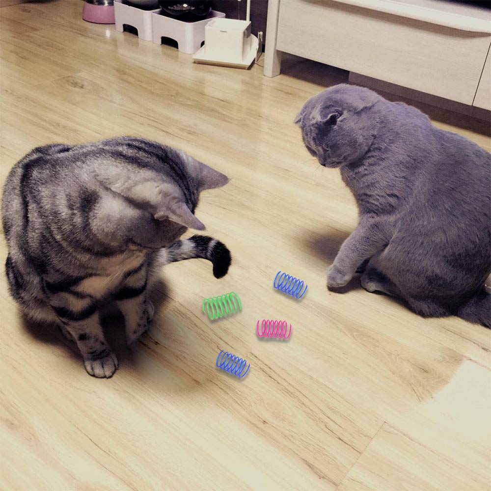 Cat Spring Toy, 12 Pc Colorful Cat Kicker Toys Interactive Cat Toys For Indoor Cats Swatting, Biting, Hunting To Kill Time And Keep Fit