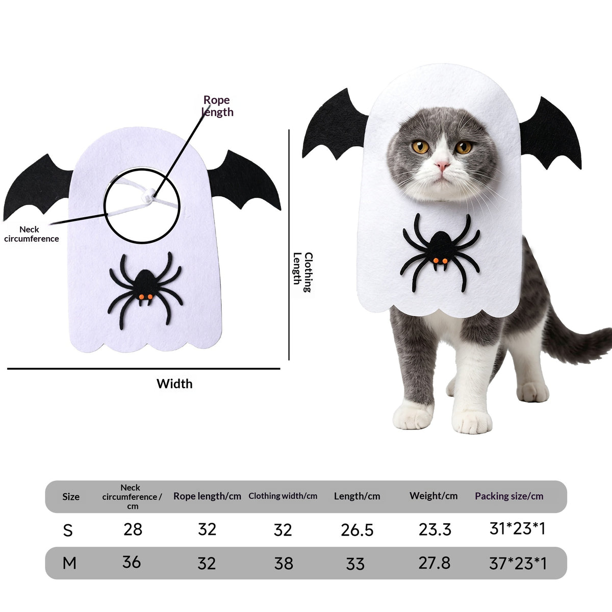 Pet Costume Cat Transformation Funny Holiday Dress-Up Outfit