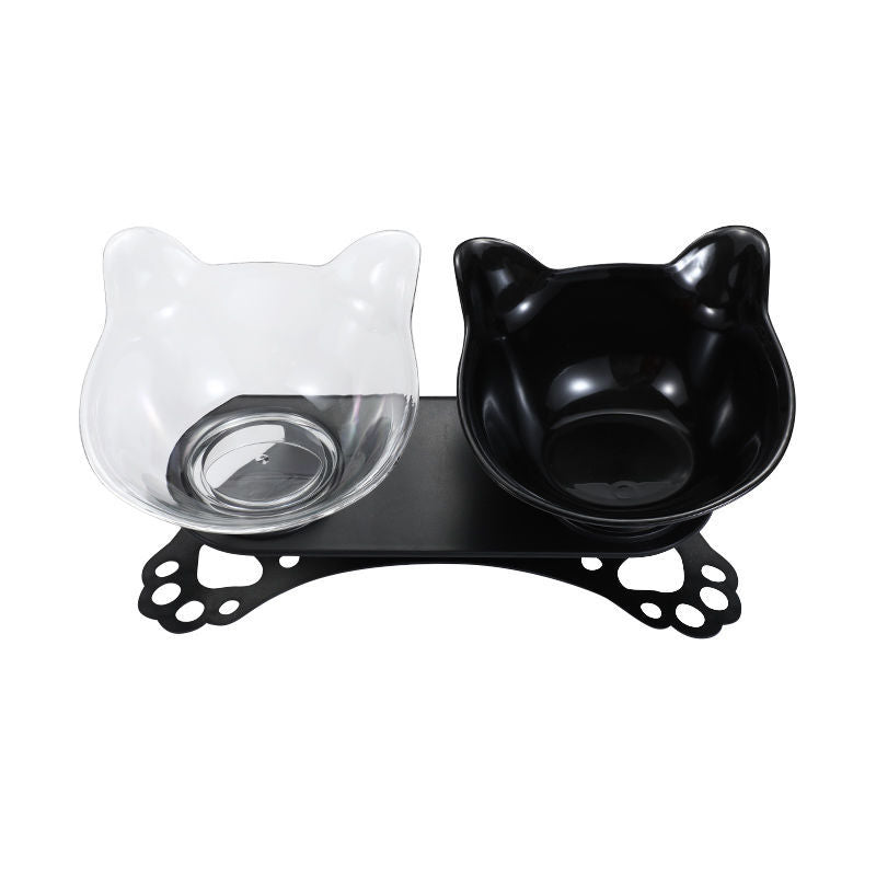Cat and dog neck guard double bowl