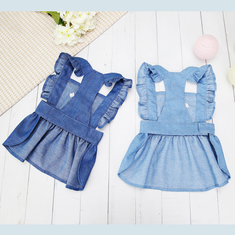 Puppy Clothes Spring And Summer Thin Letters Dress