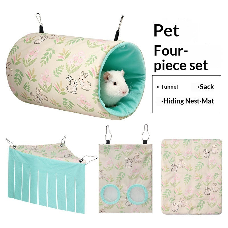 Drilling Tunnel Straw Bag Hideaway Pet Bed