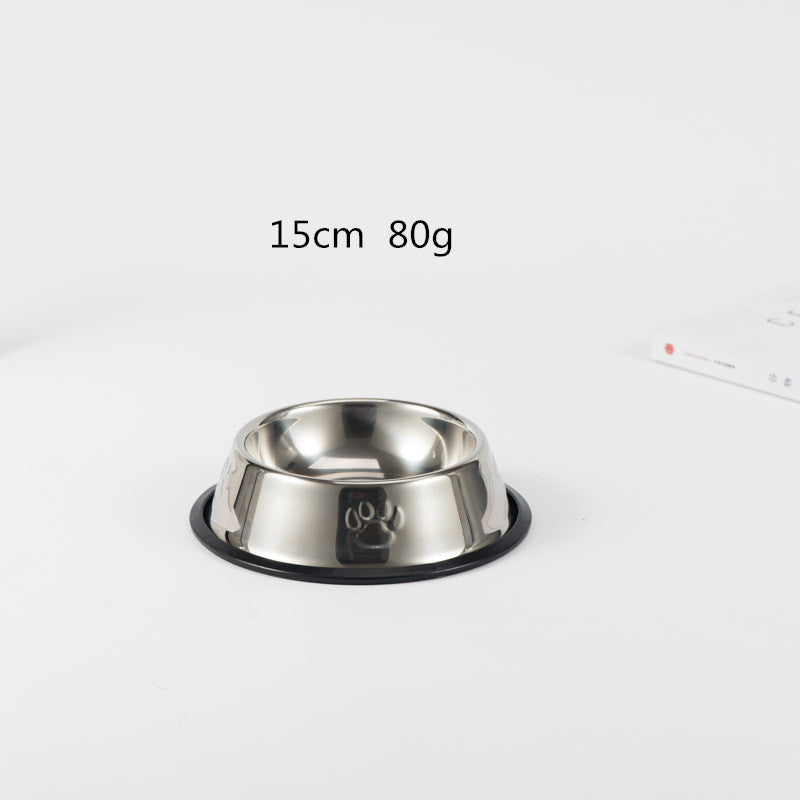 Stainless steel dog bowl