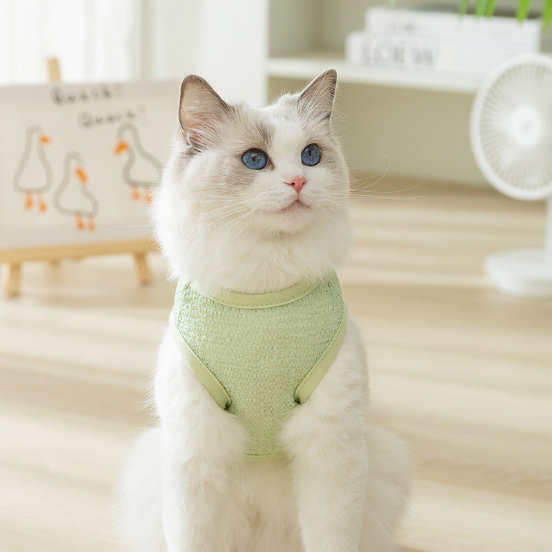 Fashion Hollowed-out Breathable Bear Patch Cat Clothes