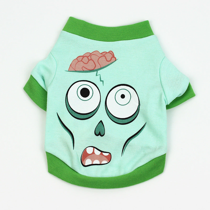 Clothes spring and summer clothing cartoon print T-shirt Teddy pet clothing