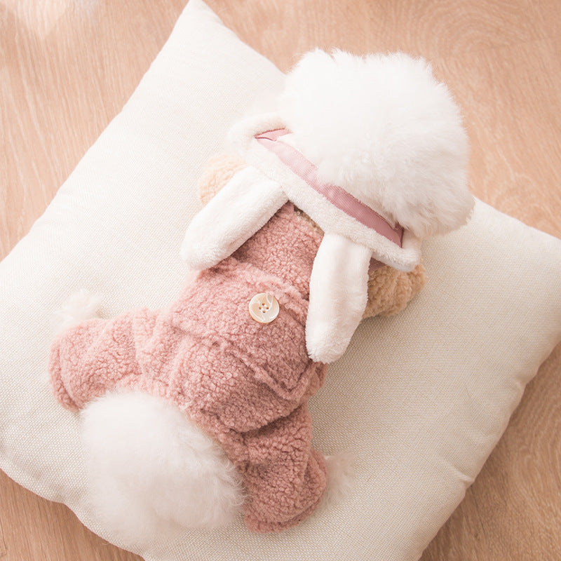 Autumn and winter thick dog four-legged clothes