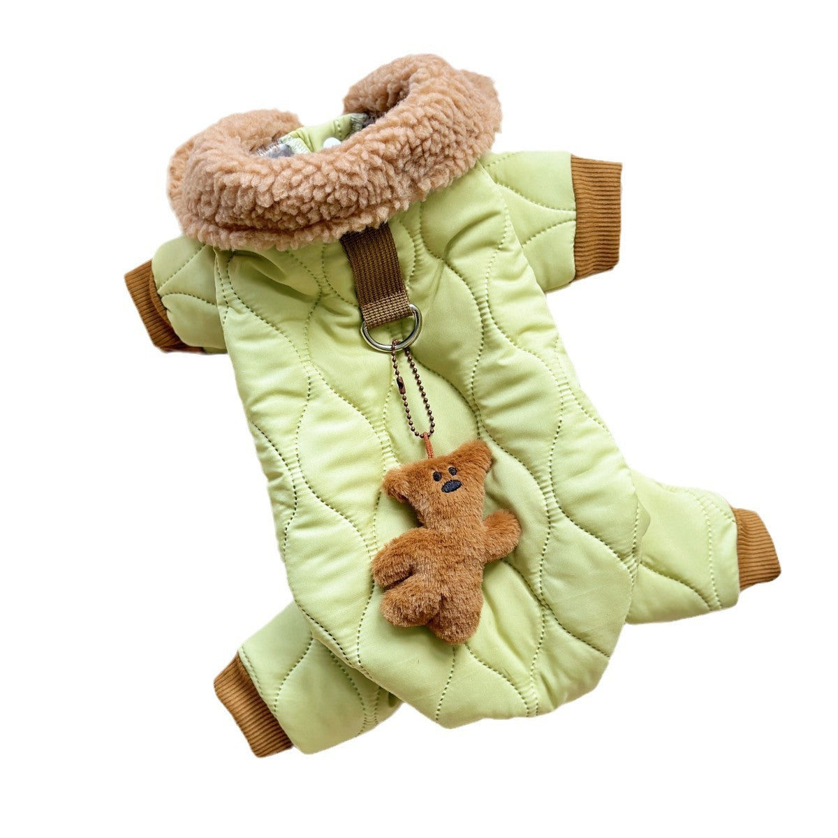 Extra Thick Band Pendant With Toy Bear Pendant