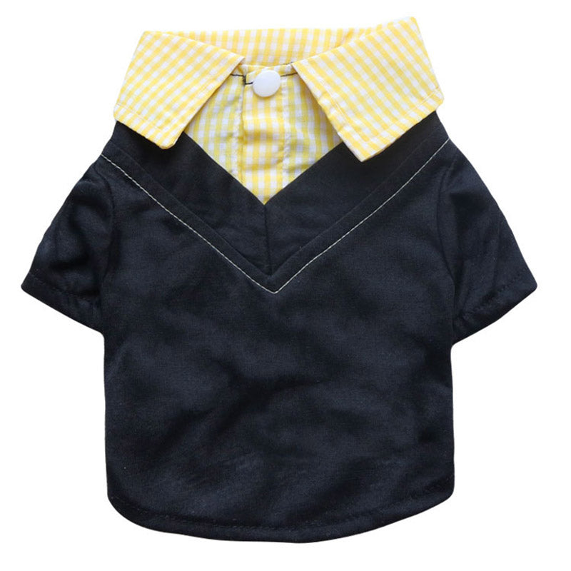 Dog plaid pointed collar suit