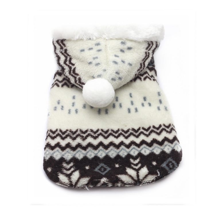 Dog two-tone snowflake coat