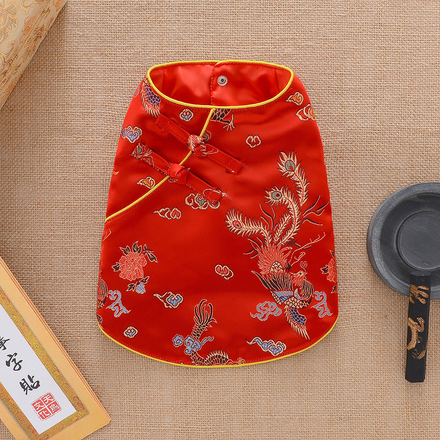 Dog Clothes Winter Thicken Warm Tang Suit