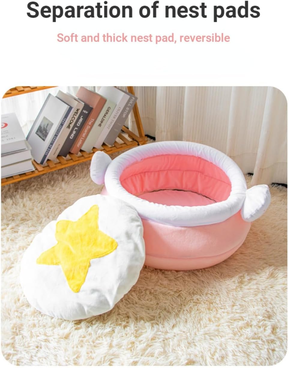 Cat Nest Honey Pot Magic Shape Cat Sofa Bed Cute And Comfortable Pet Cat Nest Warm Large Space Soft Pet Bed Suitable For Small Cats And Dogs