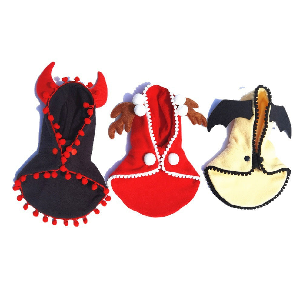Halloween Christmas New Pet Clothes Hooded