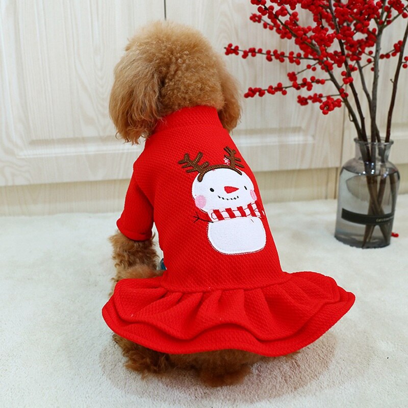 Christmas dog autumn and winter clothes