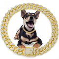 Metal Diamond Pet Dog Leash Cat Cuban Collar
