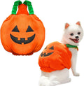 Funny Pumpkin Dog Halloween Costume Pet Dog Cat Thick Plush Pumpkin Decoration Shirt Clothes For Small Medium Dogs Cats Puppy Cute Halloween Party