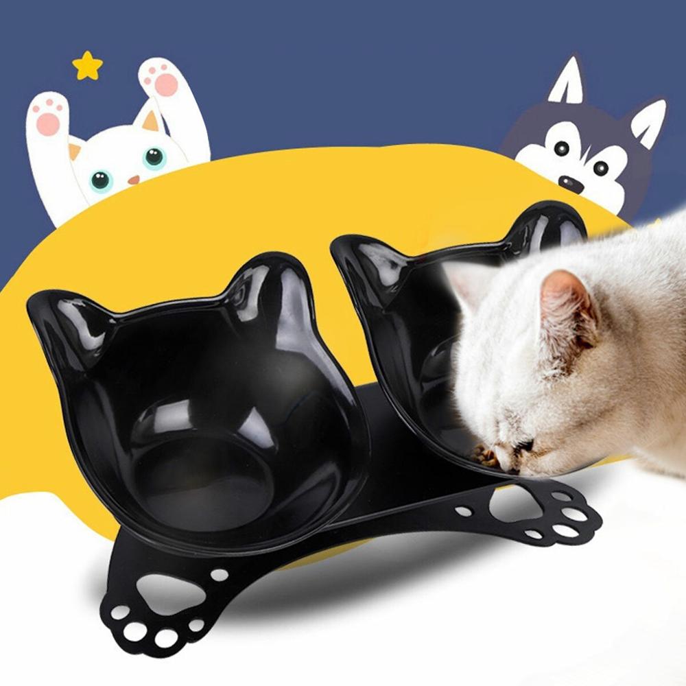 Cat and dog neck guard double bowl