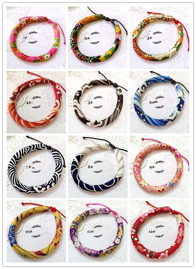 Japanese style handmade pet cat and dog collar