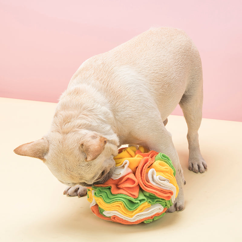 Snuffle Ball Interactive Dog Toys Ball Dog Brain Mental Stimulating Puzzle Toys For Dogs Enrichment Game Feeding Mat For Stress Relief Portable
