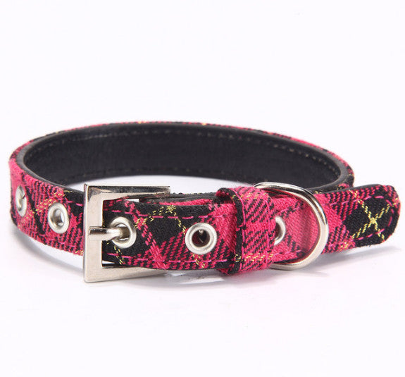 PU leather twill dog collar