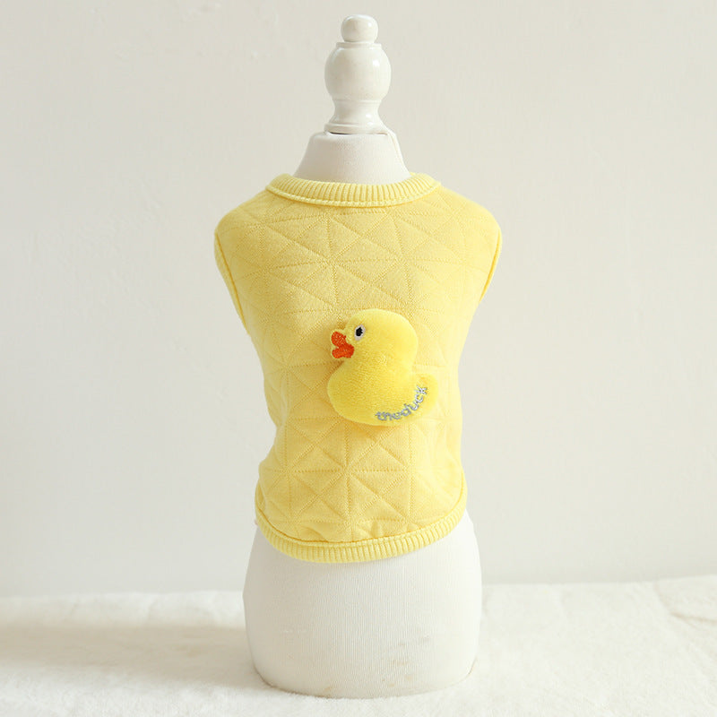 Fashion Plaid Animal Head Milk Dog Clothing