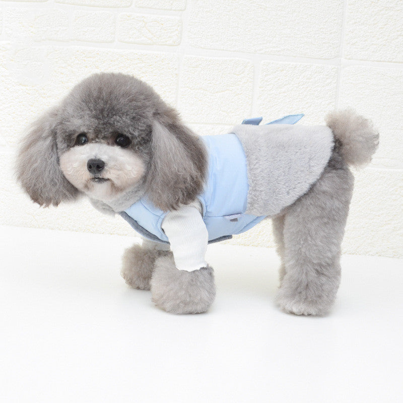 Autumn and winter plus velvet warm pet clothes