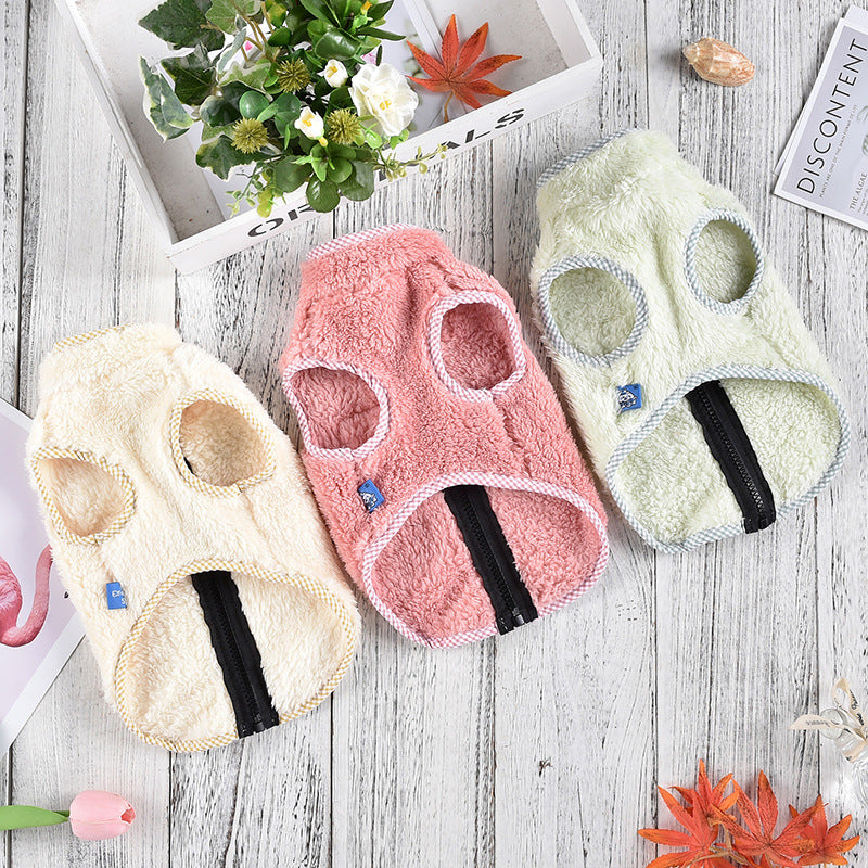 Pet Clothes Thermal Plaid Vest