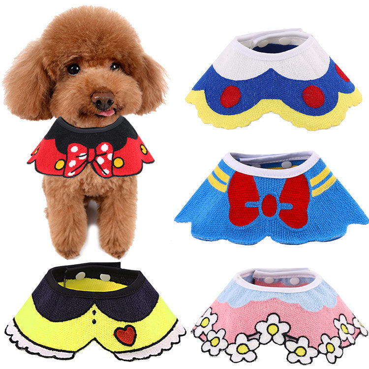 Korean Cute Pet Cat Saliva Bib Dog