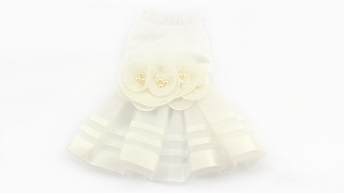 Moonlit skirt for pet dog in lotus pond in summer
