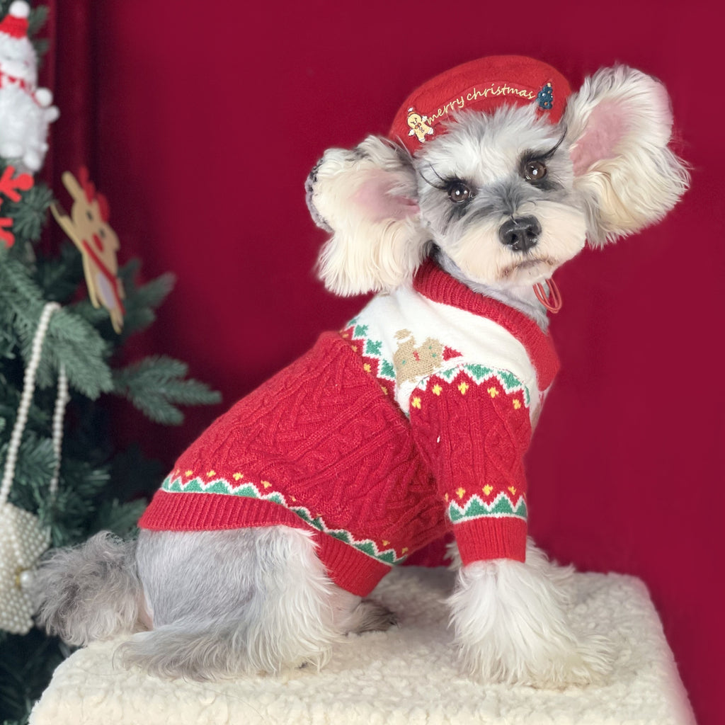 Dog Sweater Christmas Style Wool Dog Sweater