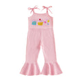 Childrens Waffle-patterned Strap Jumpsuit