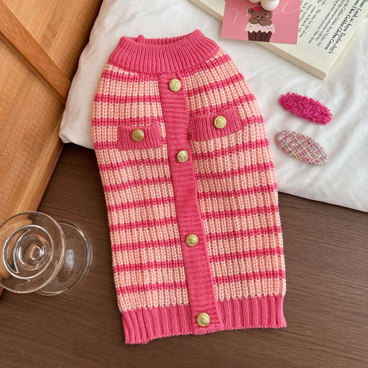 Striped Sweater Pet Clothes Classic Style