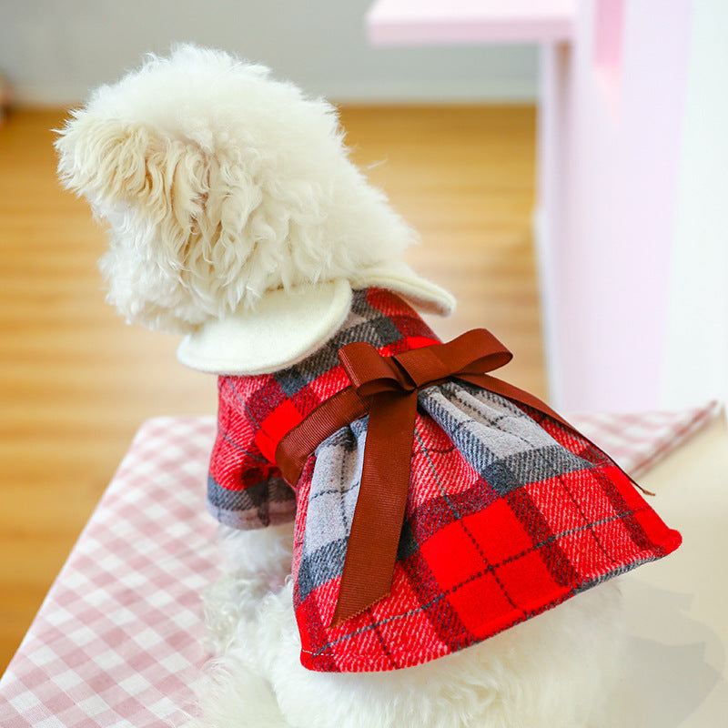 Tartan Warm Princess Student Doll Collar Group