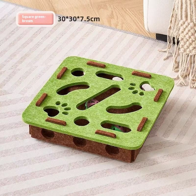 Cat Toy Self-Hi Relieving Stuffy Artifact Hole Felt Box