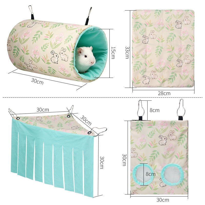 Drilling Tunnel Straw Bag Hideaway Pet Bed