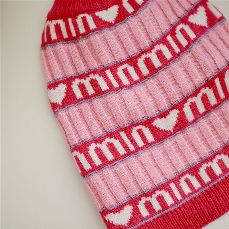 Pet Clothes Autumn And Winter Clothes Puppy Dog Alphabet Sweater Teddy Law
