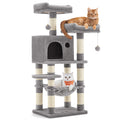Cat Tree, 44.1-Inch Multi-Level Tower, 11 Scratching Posts