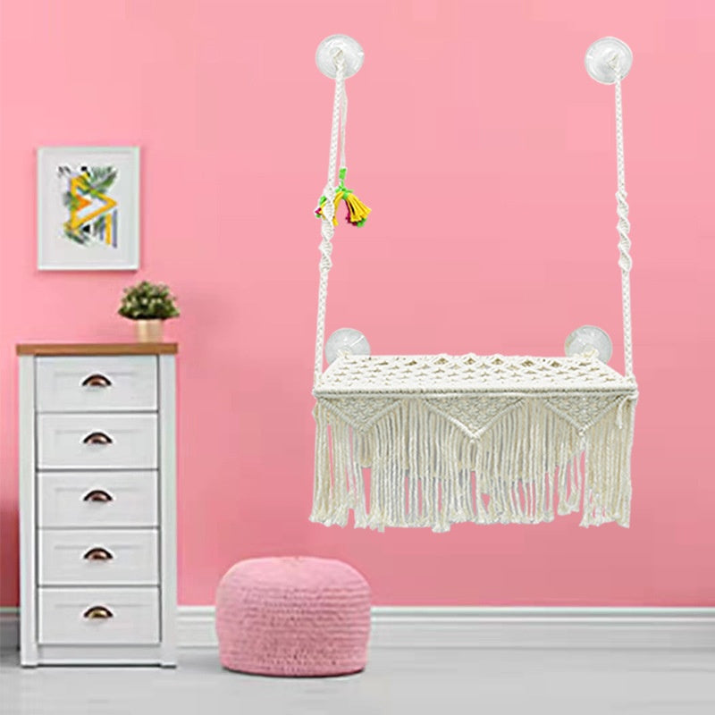 Cotton Wall-mounted Suction Cup Hammock