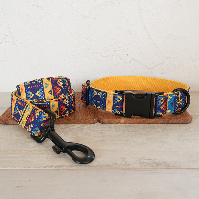 Dog Collar Pet Supplies Leash Set Black Buckle