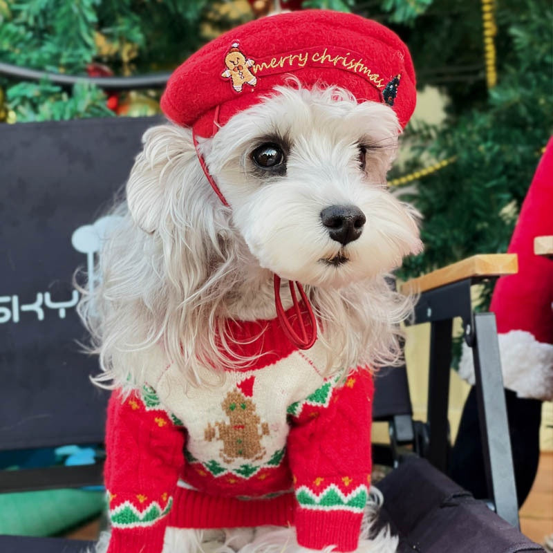 Dog Sweater Christmas Style Wool Dog Sweater