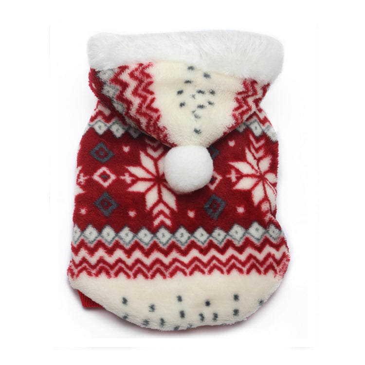 Dog two-tone snowflake coat