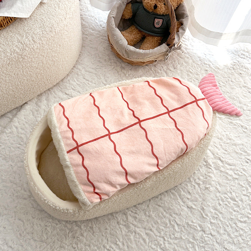 New Pet Nest Warm Sushi Modeling Dog Mattress Removable Autumn And Winter New Product Cat Nest Kennel Universal In All Seasons