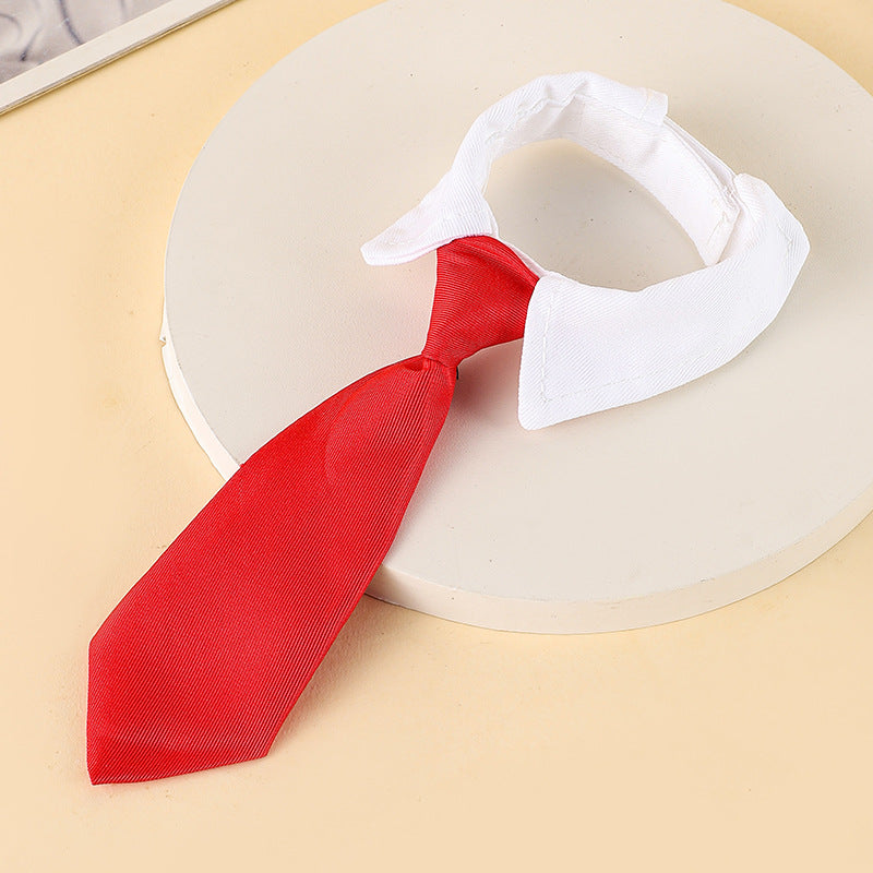 Christmas Dog Necktie, Adjustable Winter Snowflake Pattern Pet Tie Collar With Red Plaid For Small Medium Cat Dog Christmas Weddings Pet Tuxedo Outfit