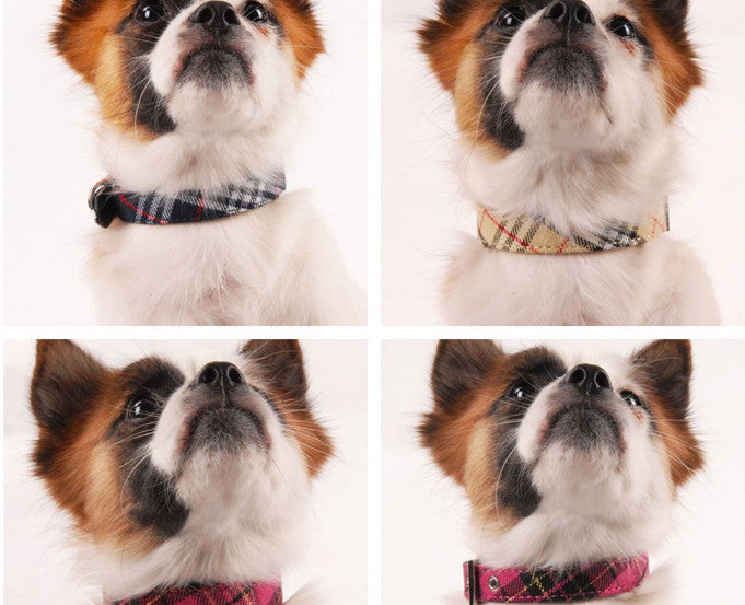 PU leather twill dog collar