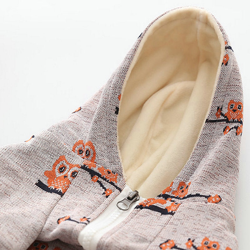 Casual Pet Clothes Dog Pattern Sweater Zipper Coat